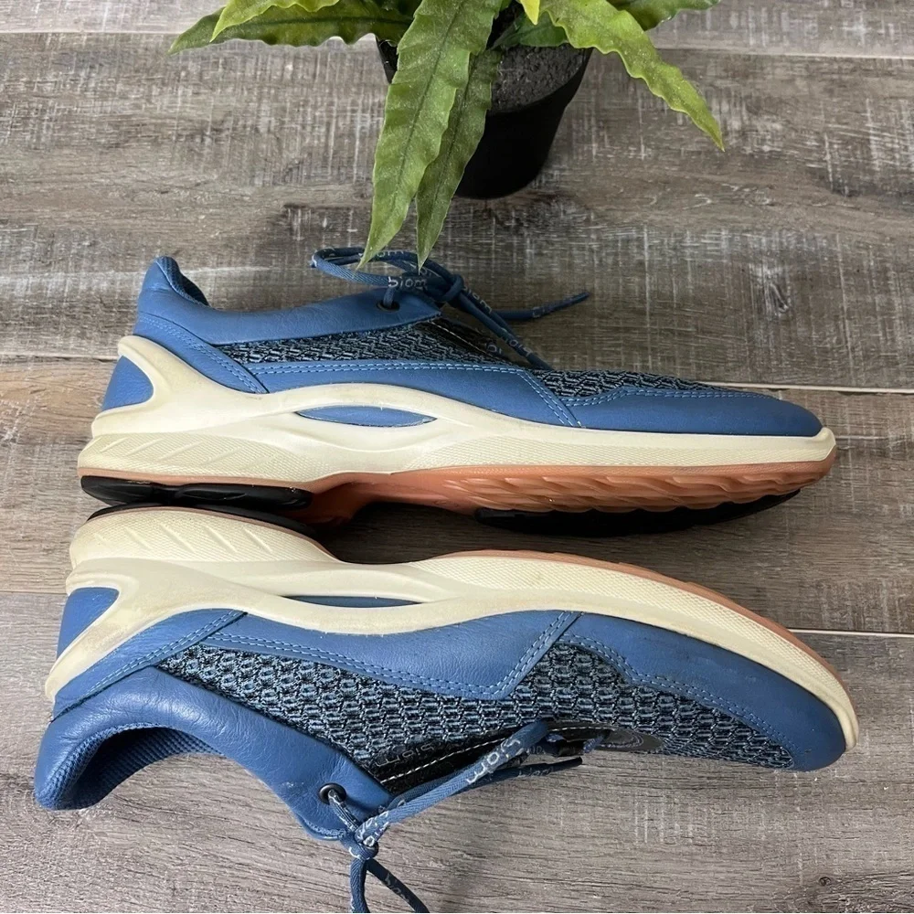 ECCO Biom Blue Leather Mesh Sneaker Size US 10